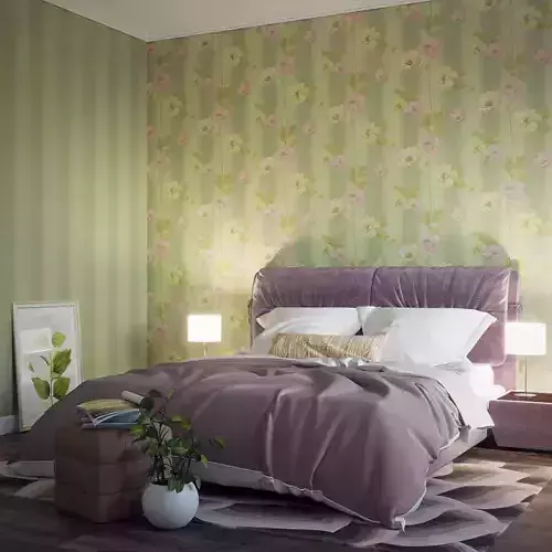 Embossed Floral Wallpaper