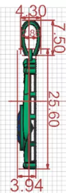 stl 3dm Plaque Classic Teardrop Pendant Central Turquoise gp0490 3D print model_22