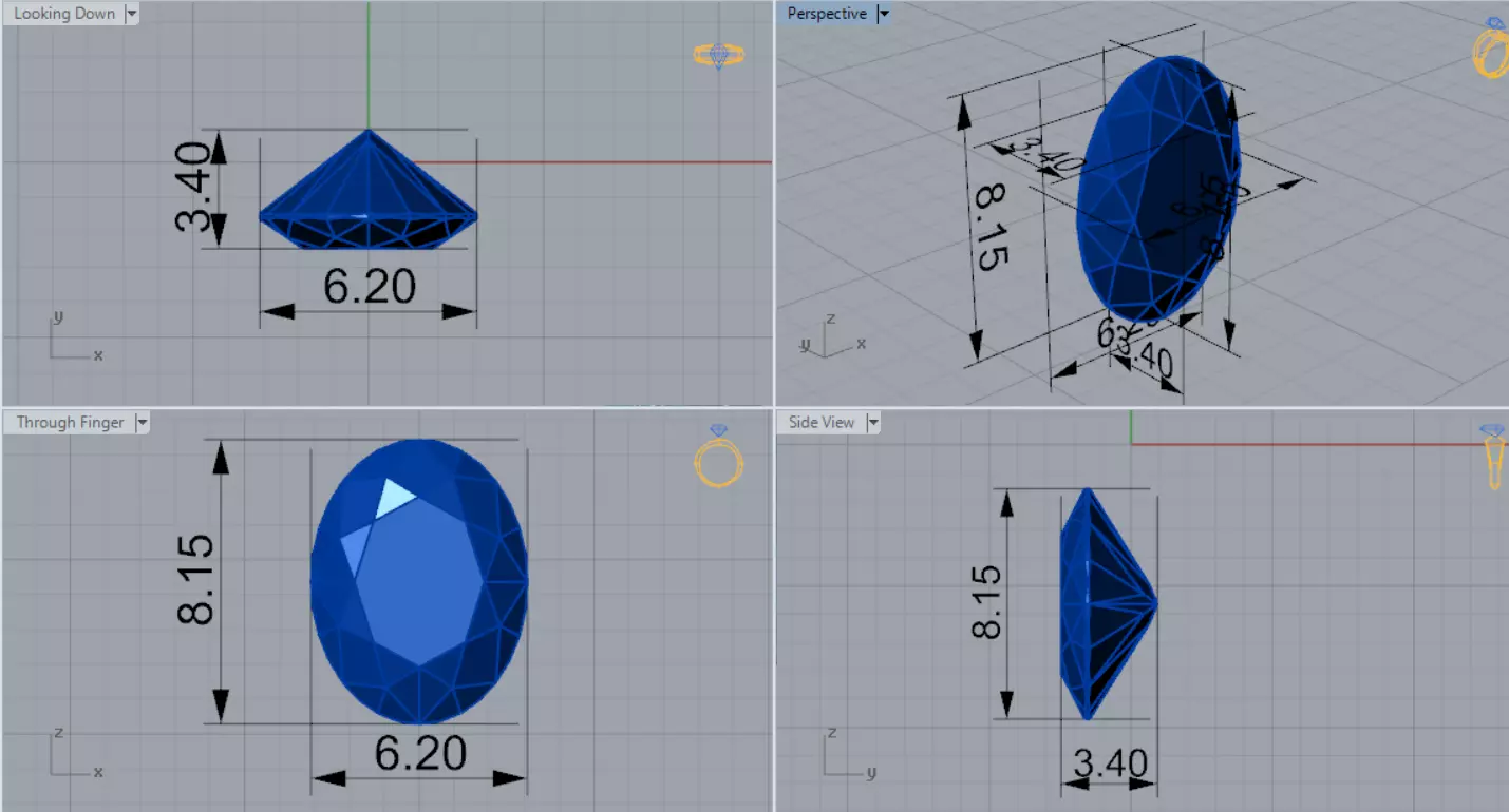 stl 3dm Plaque Classic Teardrop Pendant Central Turquoise gp0490 3D print model_7