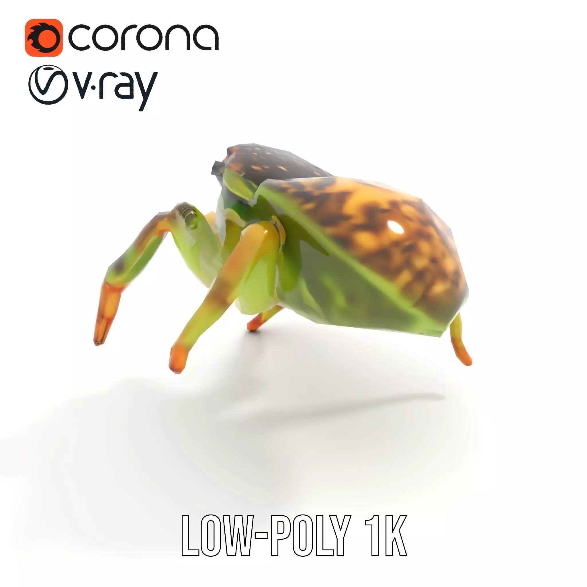 Vibrant Jumping Spider model pack Low-poly 3D model_26