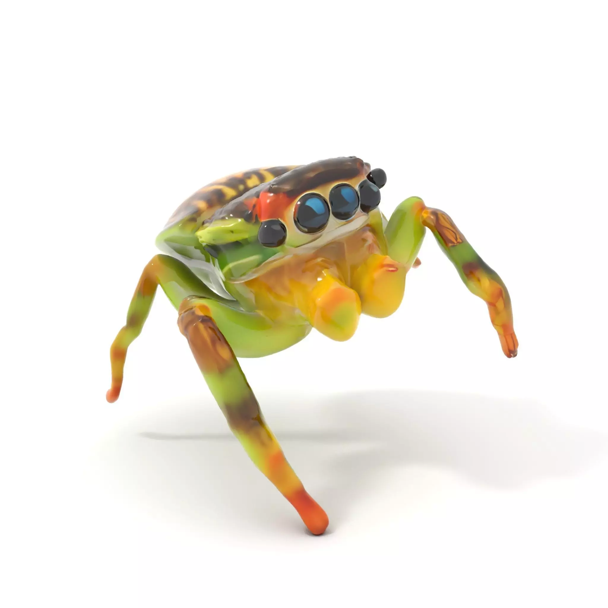 Vibrant Jumping Spider model pack Low-poly 3D model_0