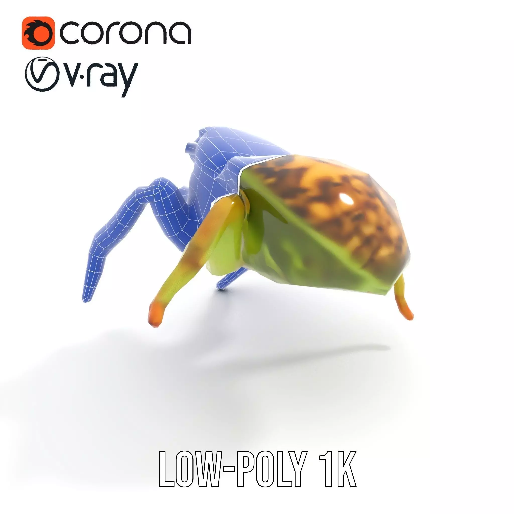 Vibrant Jumping Spider model pack Low-poly 3D model_18