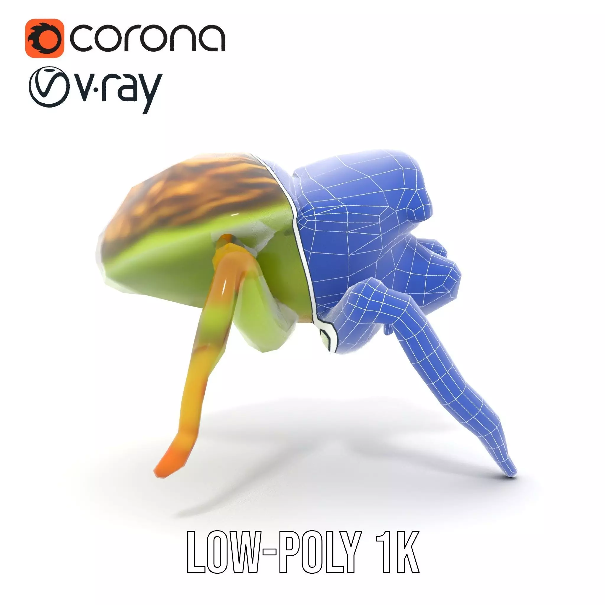 Vibrant Jumping Spider model pack Low-poly 3D model_23