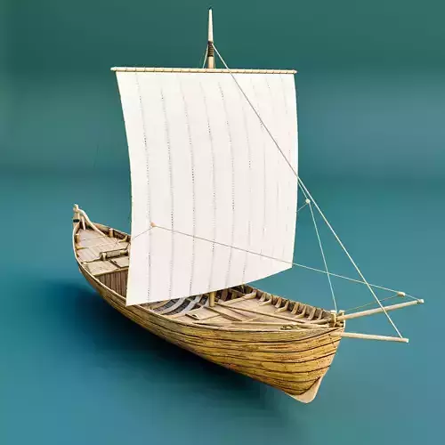 Medieval boat- kollereup kogge 3D model Medieval boat- kollereup kogge 3D model
