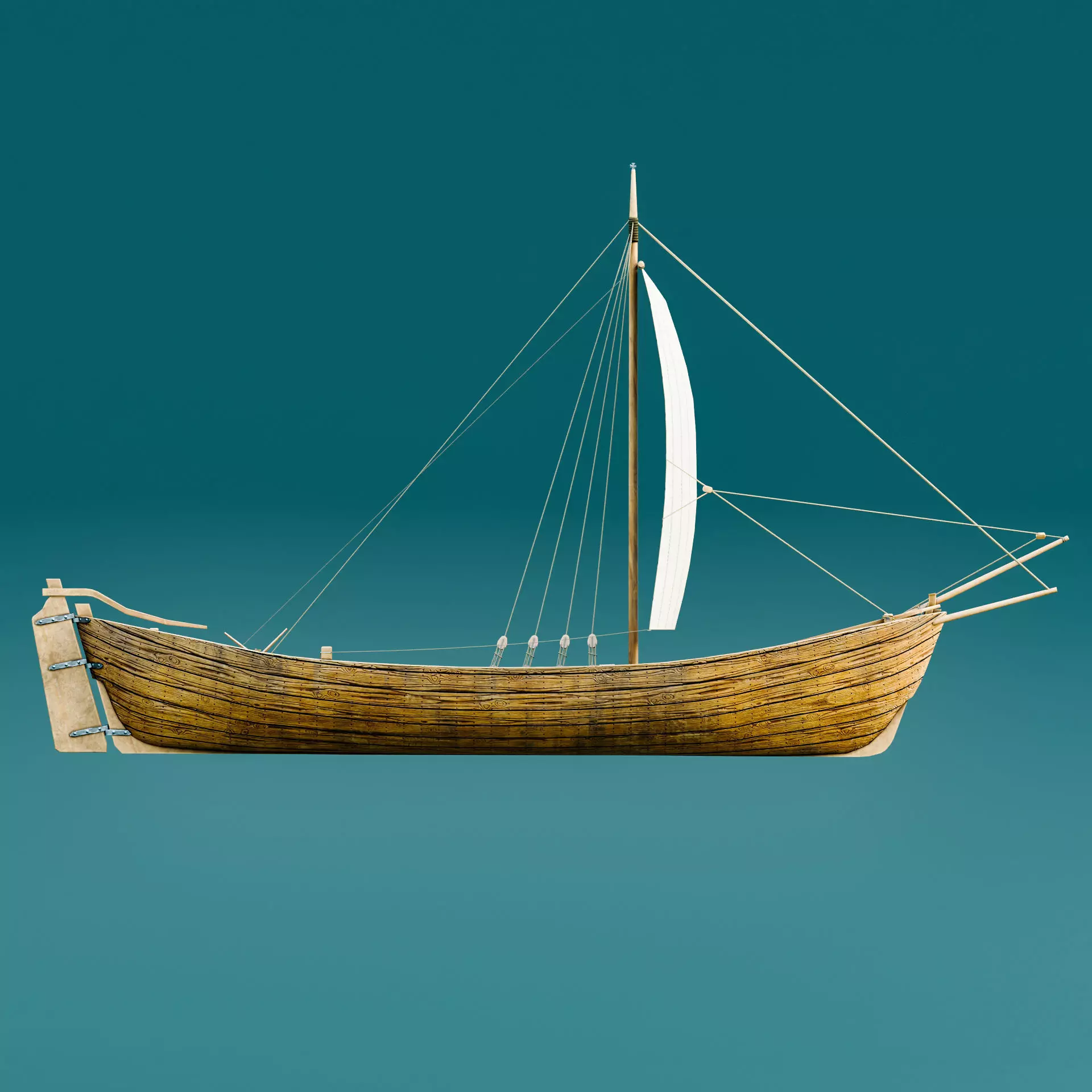 Medieval boat- kollereup kogge 3D model_7
