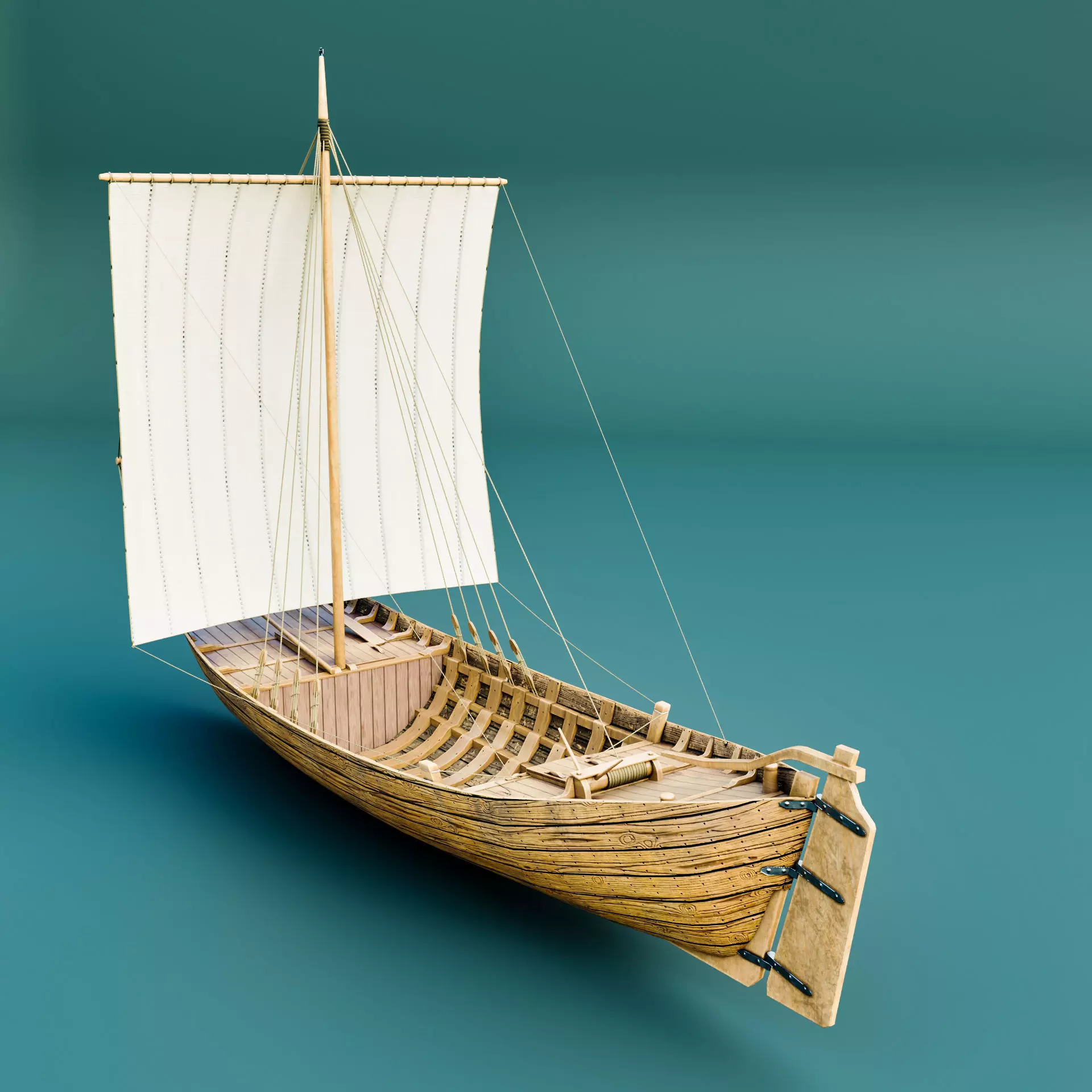 Medieval boat- kollereup kogge 3D model_1