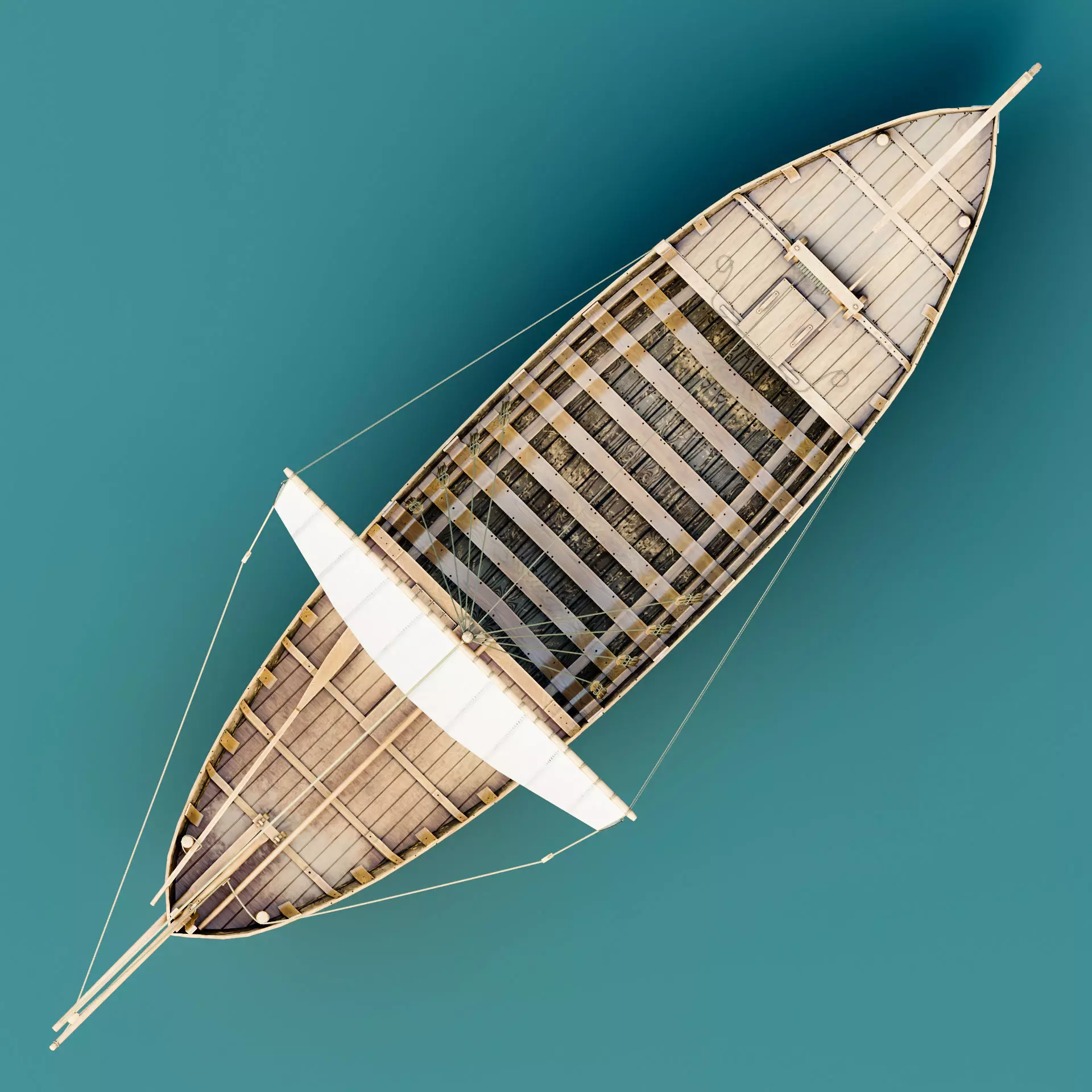 Medieval boat- kollereup kogge 3D model_4