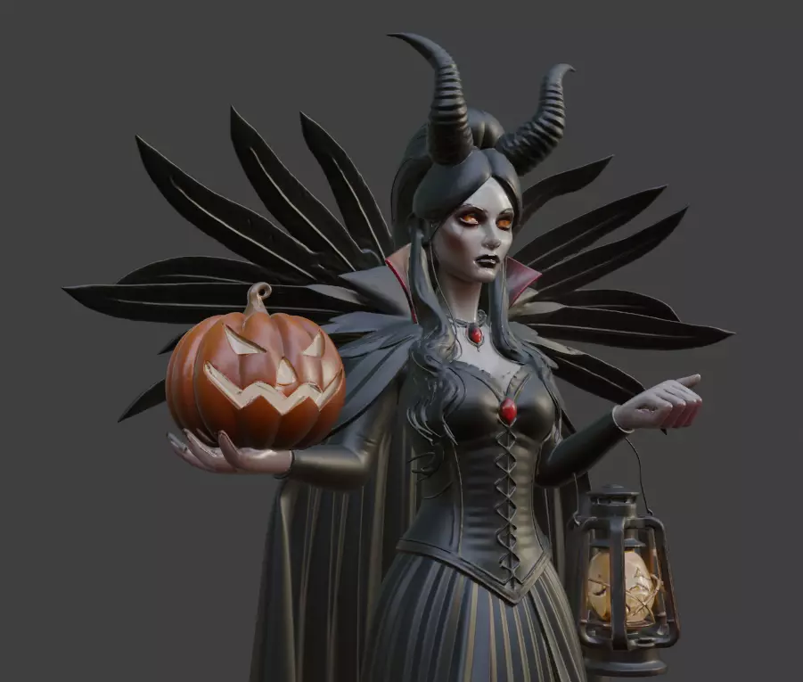 Halloween Demoness 3D Model for 3D Print 3D print model_2