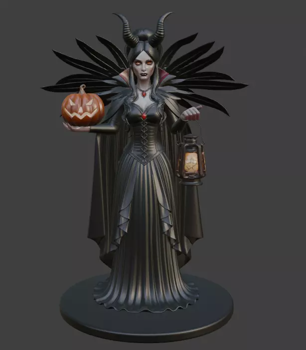 Halloween Demoness 3D Model for 3D Print 3D print model_0