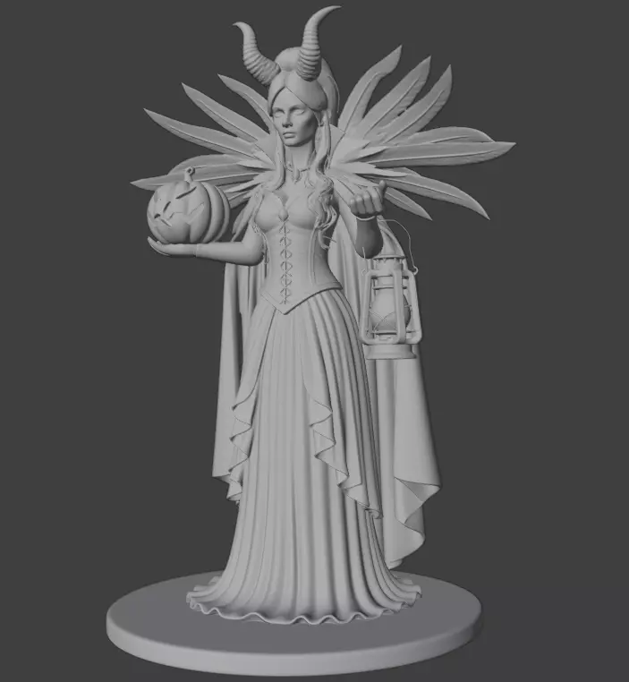 Halloween Demoness 3D Model for 3D Print 3D print model_3