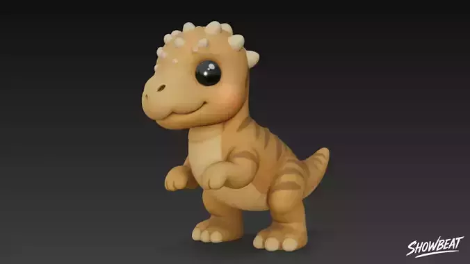Cartoon Plush Pachycephalosaurus