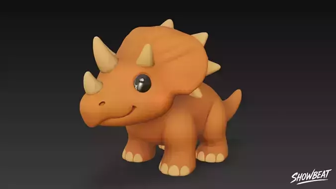 Cartoon Plush Pentaceratops