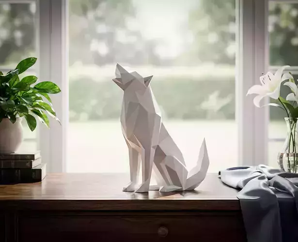Wolf Lowpoly 3D Printable