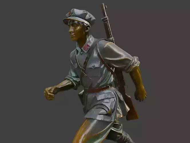 Military sculpture warrior  military battle war hero  soldier
