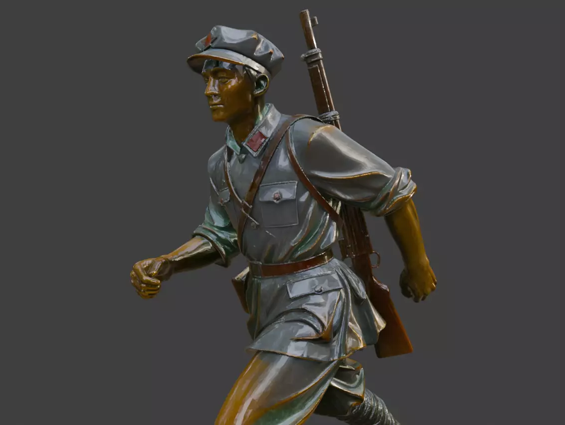 Military sculpture warrior  military battle war hero  soldier 3D print model_0