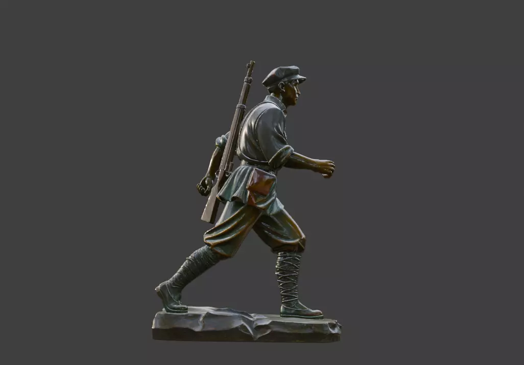 Military sculpture warrior  military battle war hero  soldier 3D print model_6