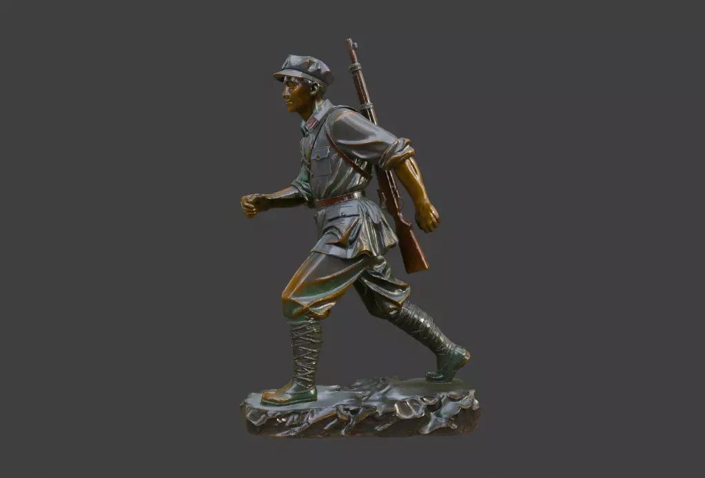 Military sculpture warrior  military battle war hero  soldier 3D print model_9