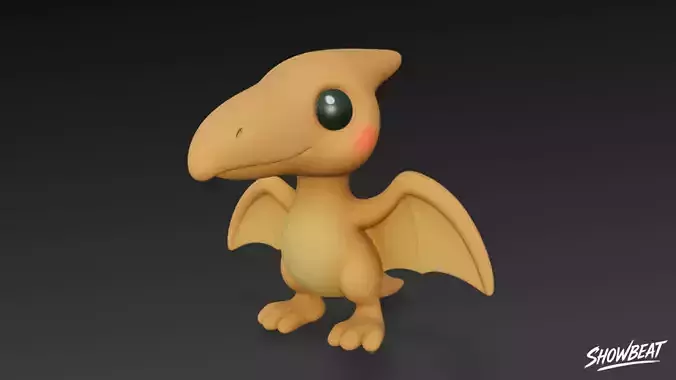 Cartoon Plush Pteranodon