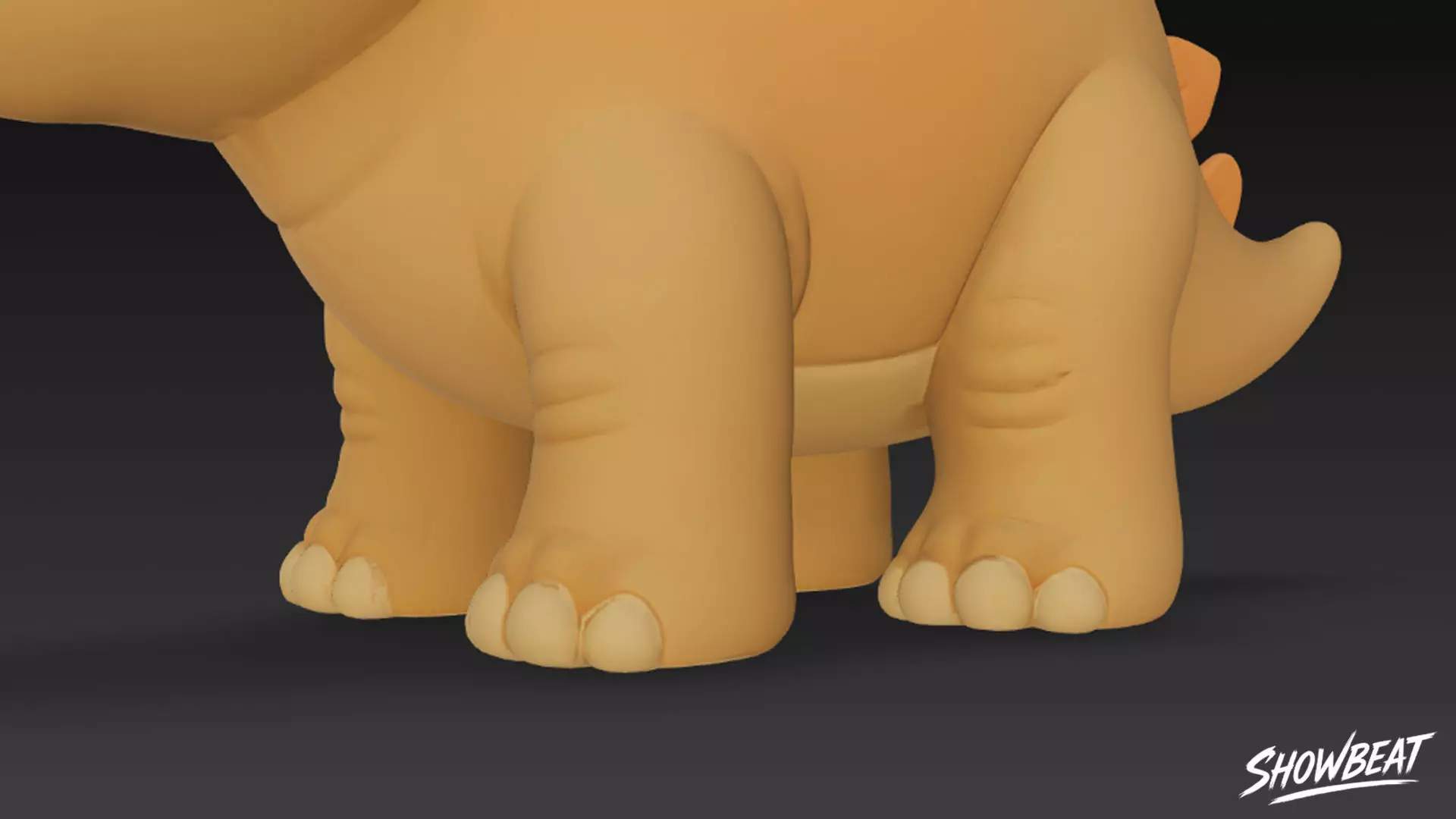 Cartoon Plush Stegosaurus Low-poly 3D model_5