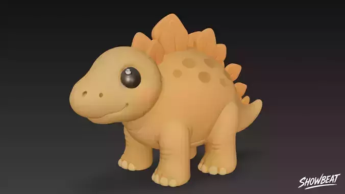 Cartoon Plush Stegosaurus