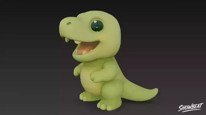 Cartoon Plush Tyrannosaurus
