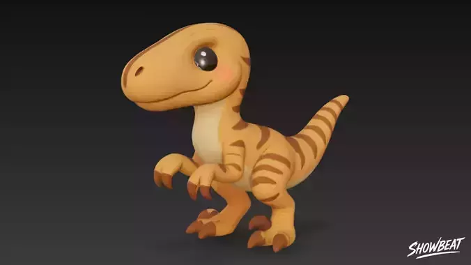 Cartoon Plush Velociraptor