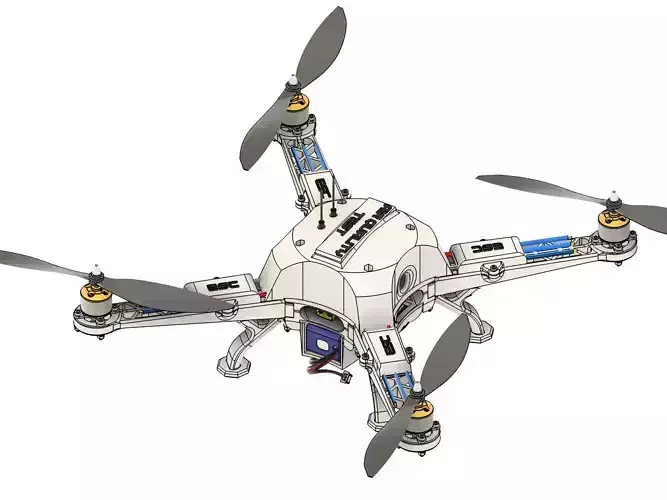 Fully Functional 3D-Printed Drone