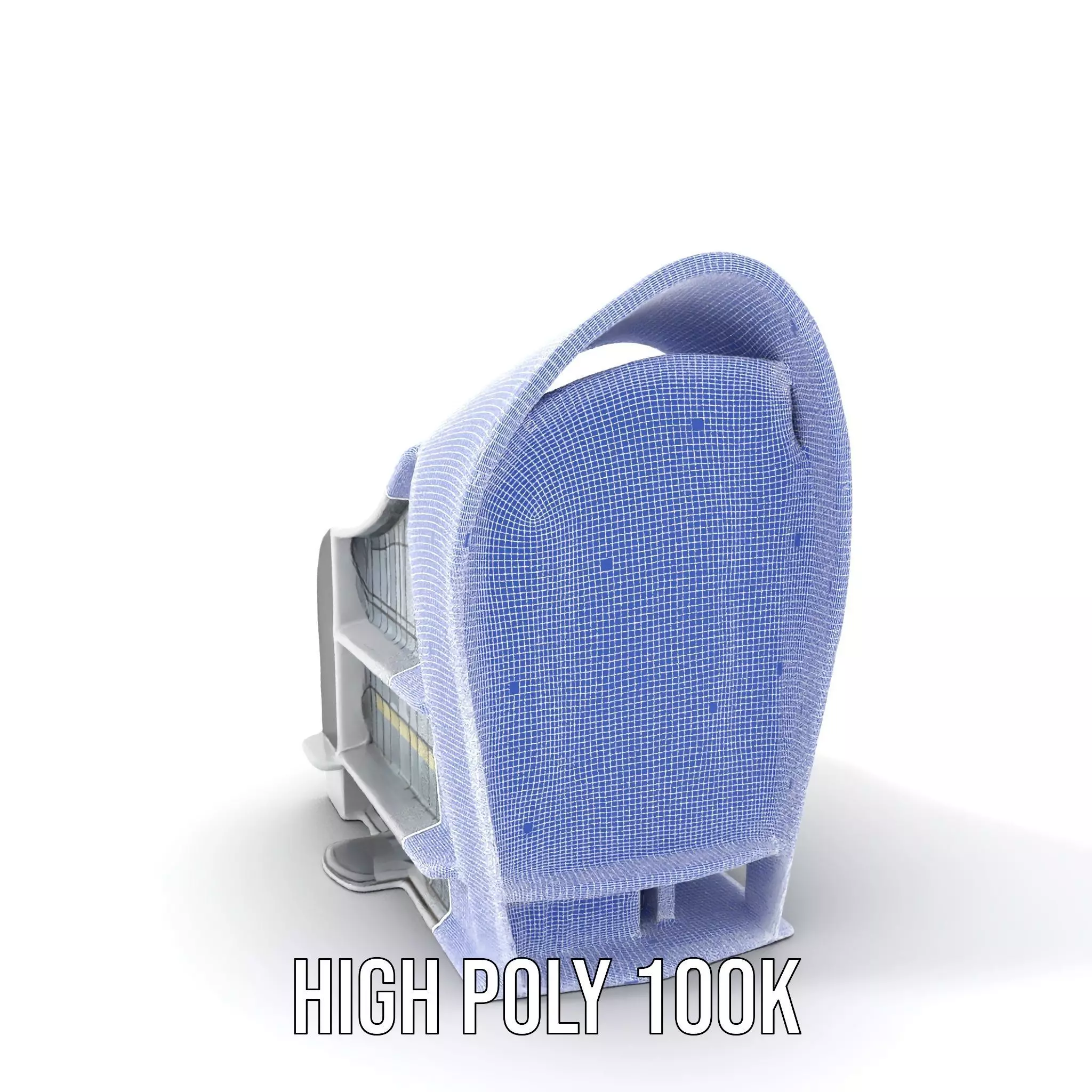 Futuristic White Building model pack Low-poly 3D model_5