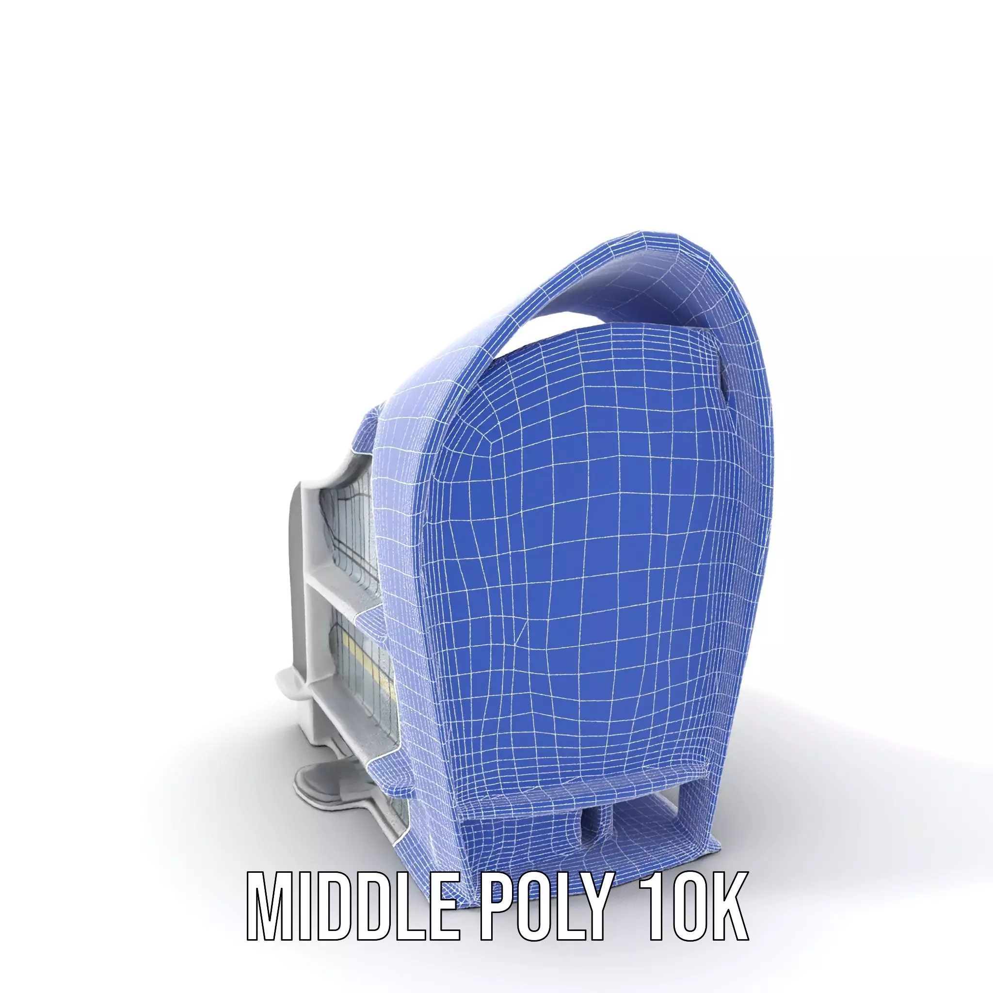 Futuristic White Building model pack Low-poly 3D model_14