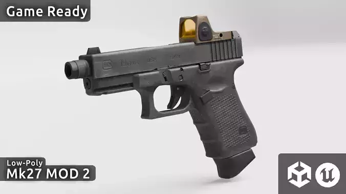 Mk27 MOD 2 Low-poly 3D model
