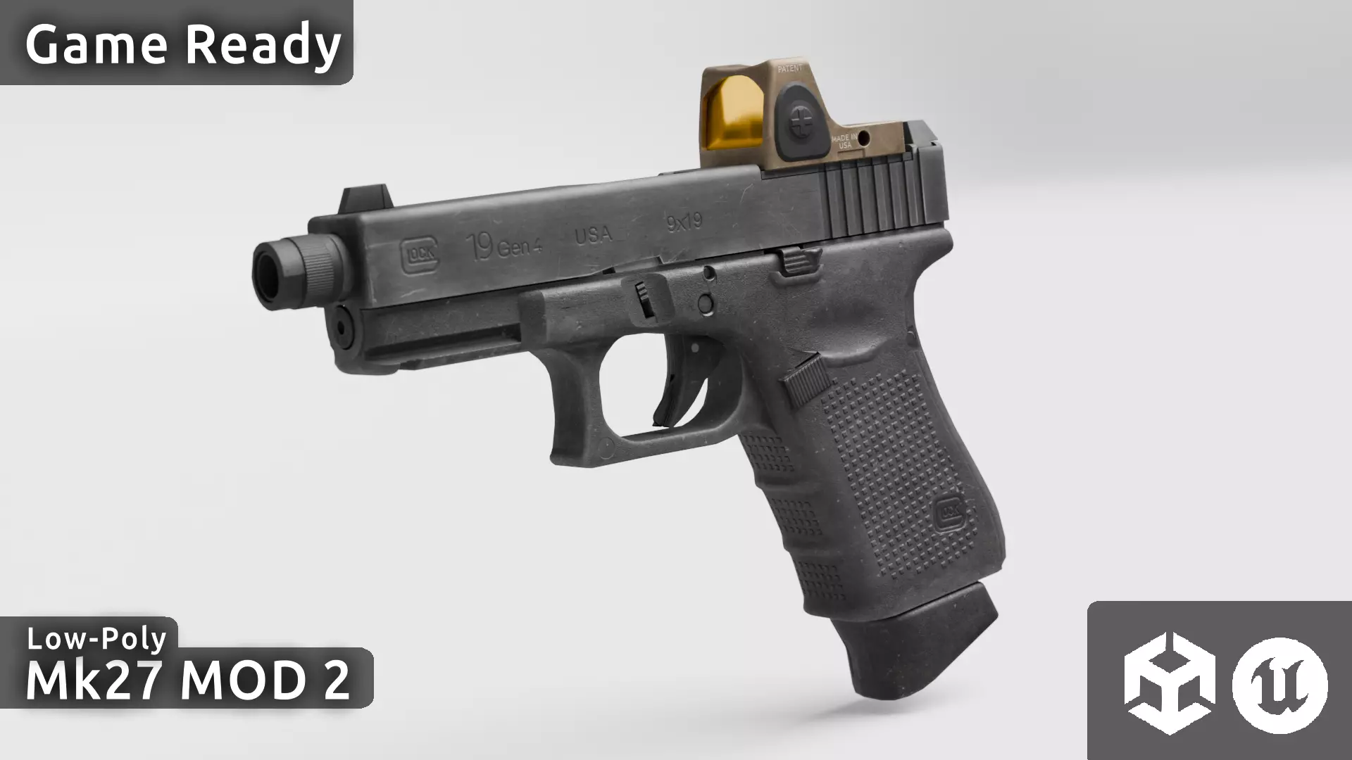 Mk27 MOD 2 Low-poly 3D model_0