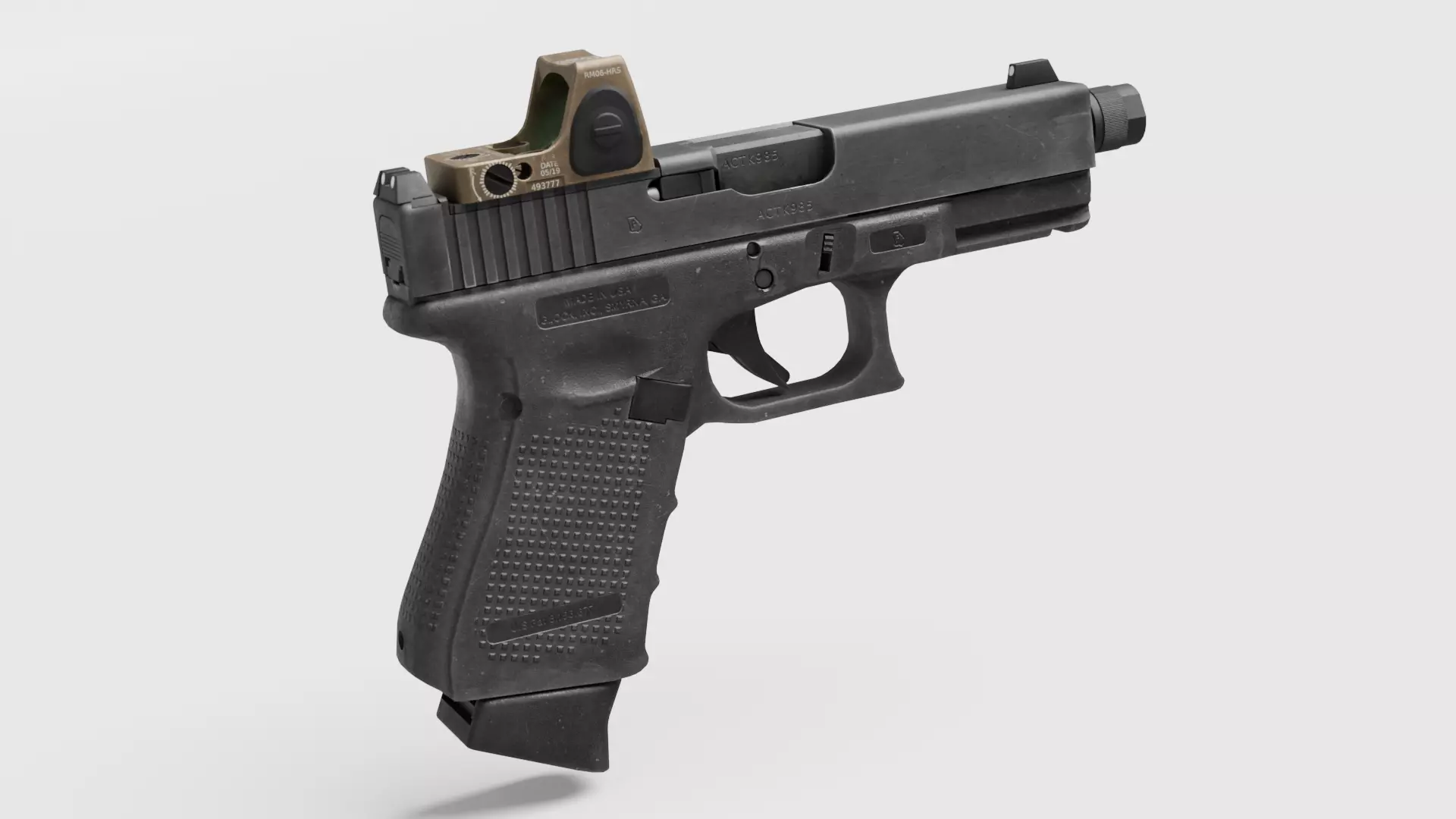 Mk27 MOD 2 Low-poly 3D model_4