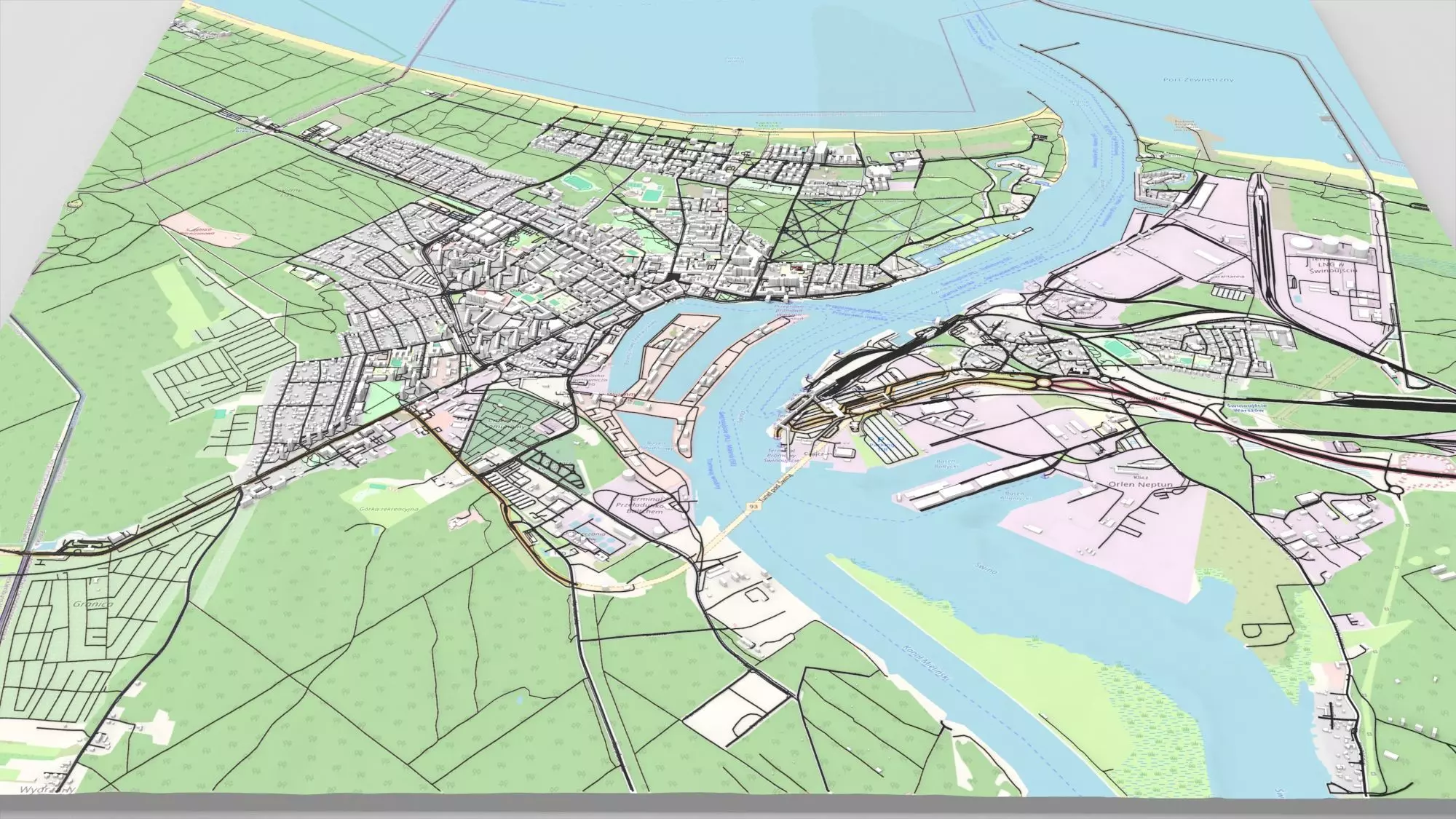 Cityscape Swinoujscie Poland 3D model_0