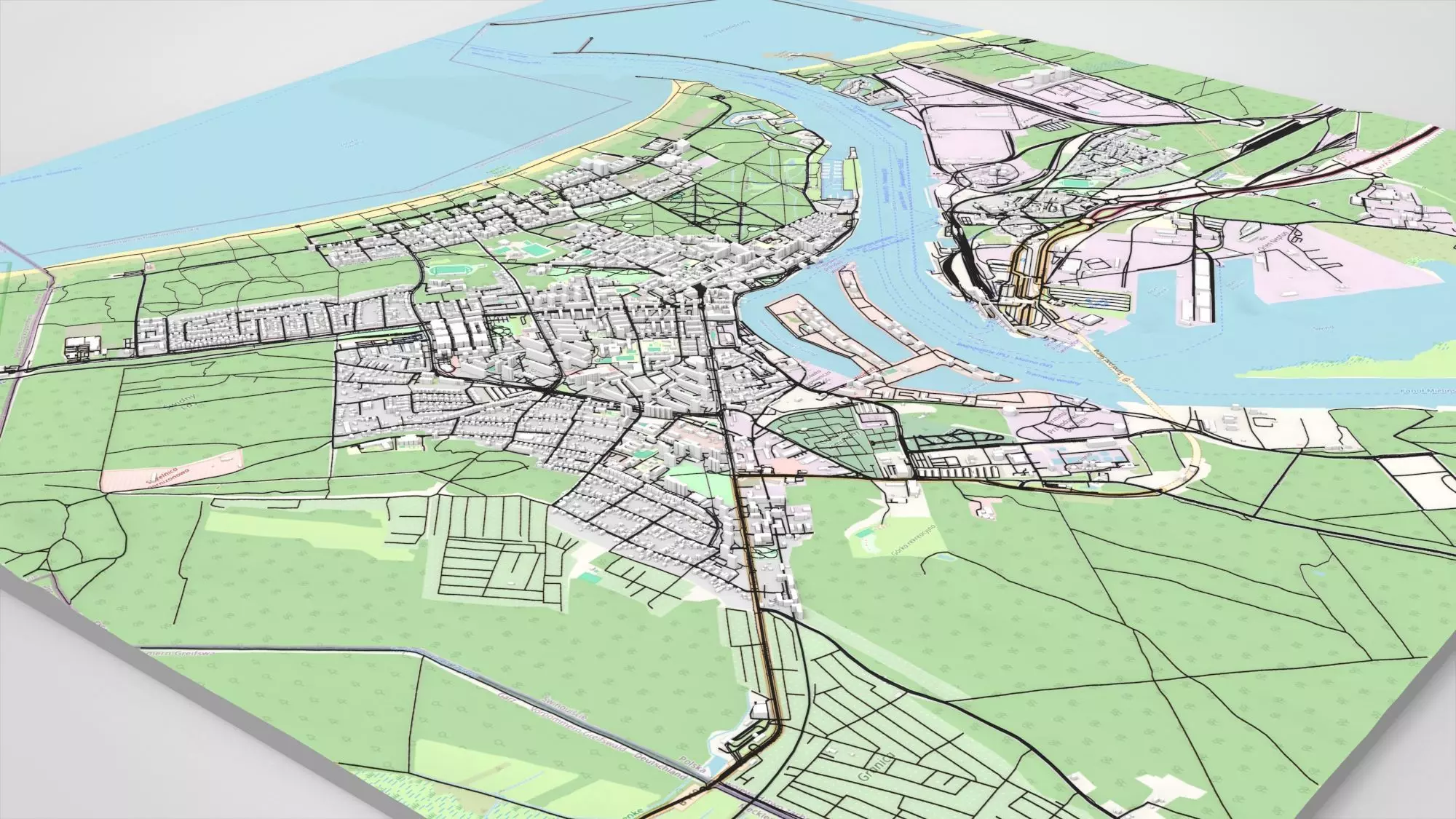Cityscape Swinoujscie Poland 3D model_6