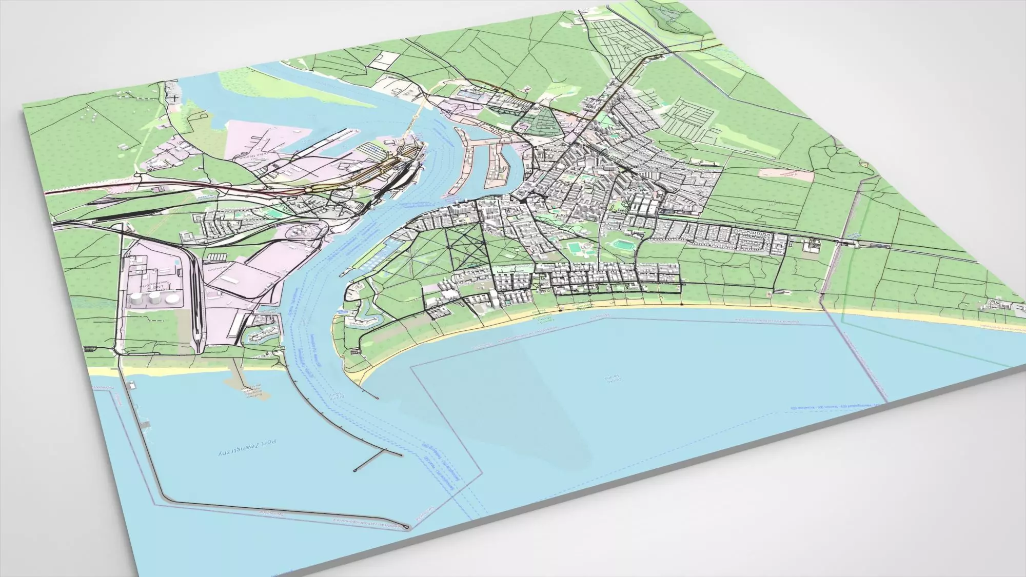 Cityscape Swinoujscie Poland 3D model_11