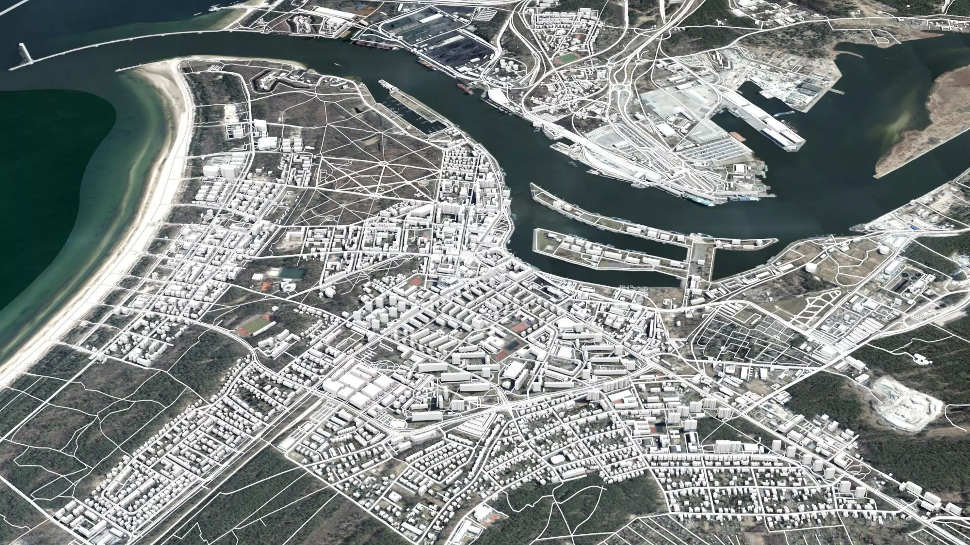 Cityscape Swinoujscie Poland 3D model_5