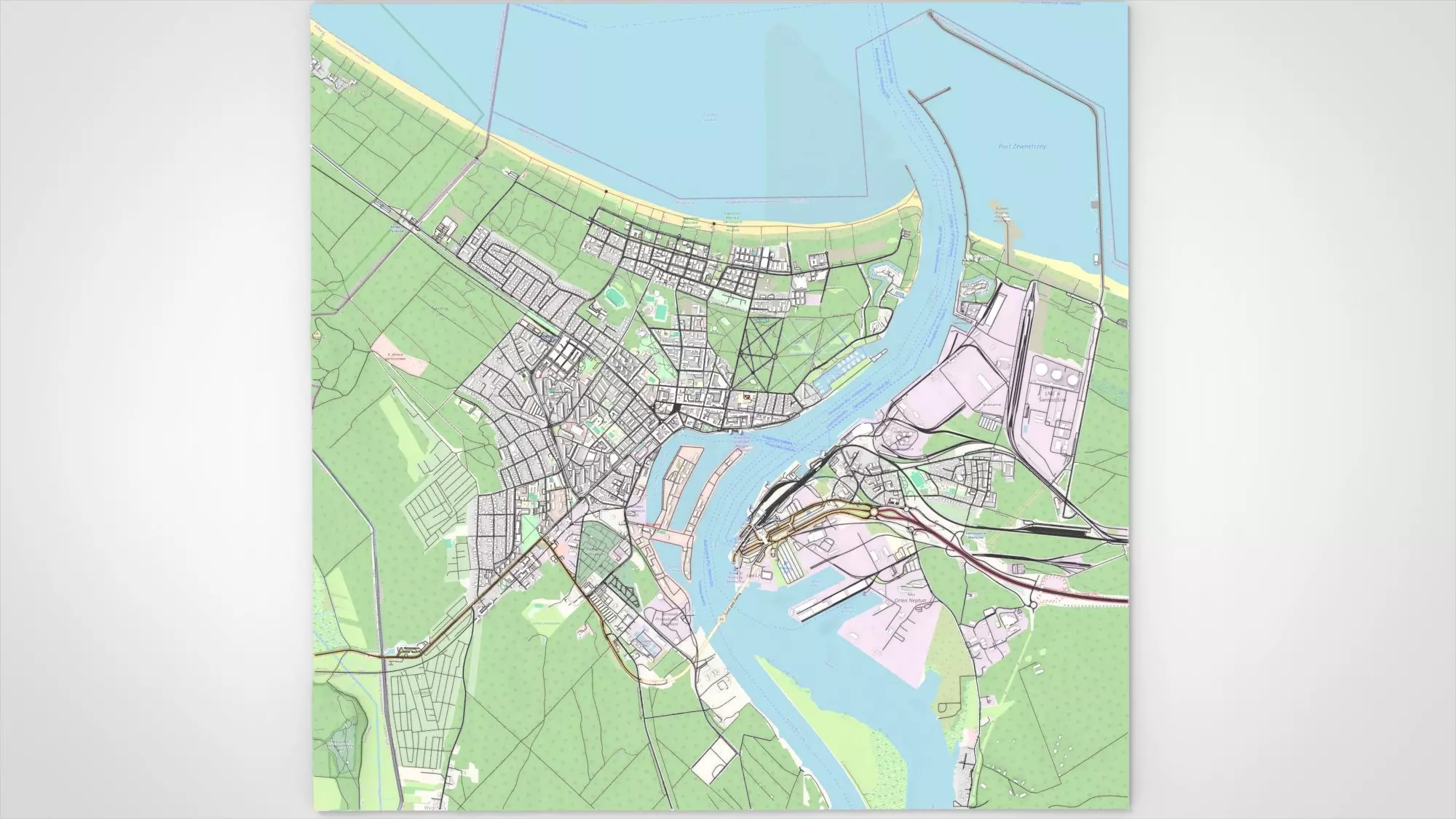 Cityscape Swinoujscie Poland 3D model_8