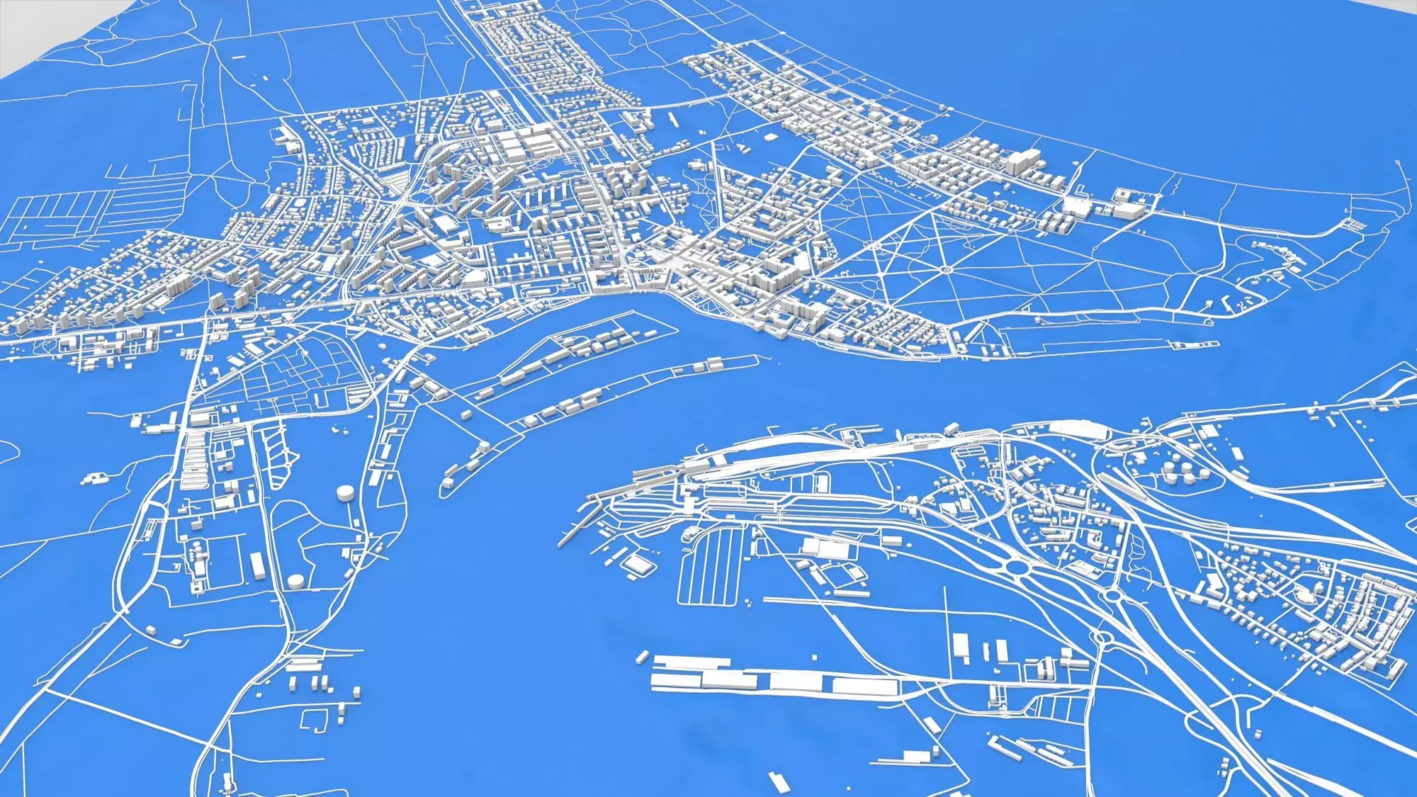 Cityscape Swinoujscie Poland 3D model_2