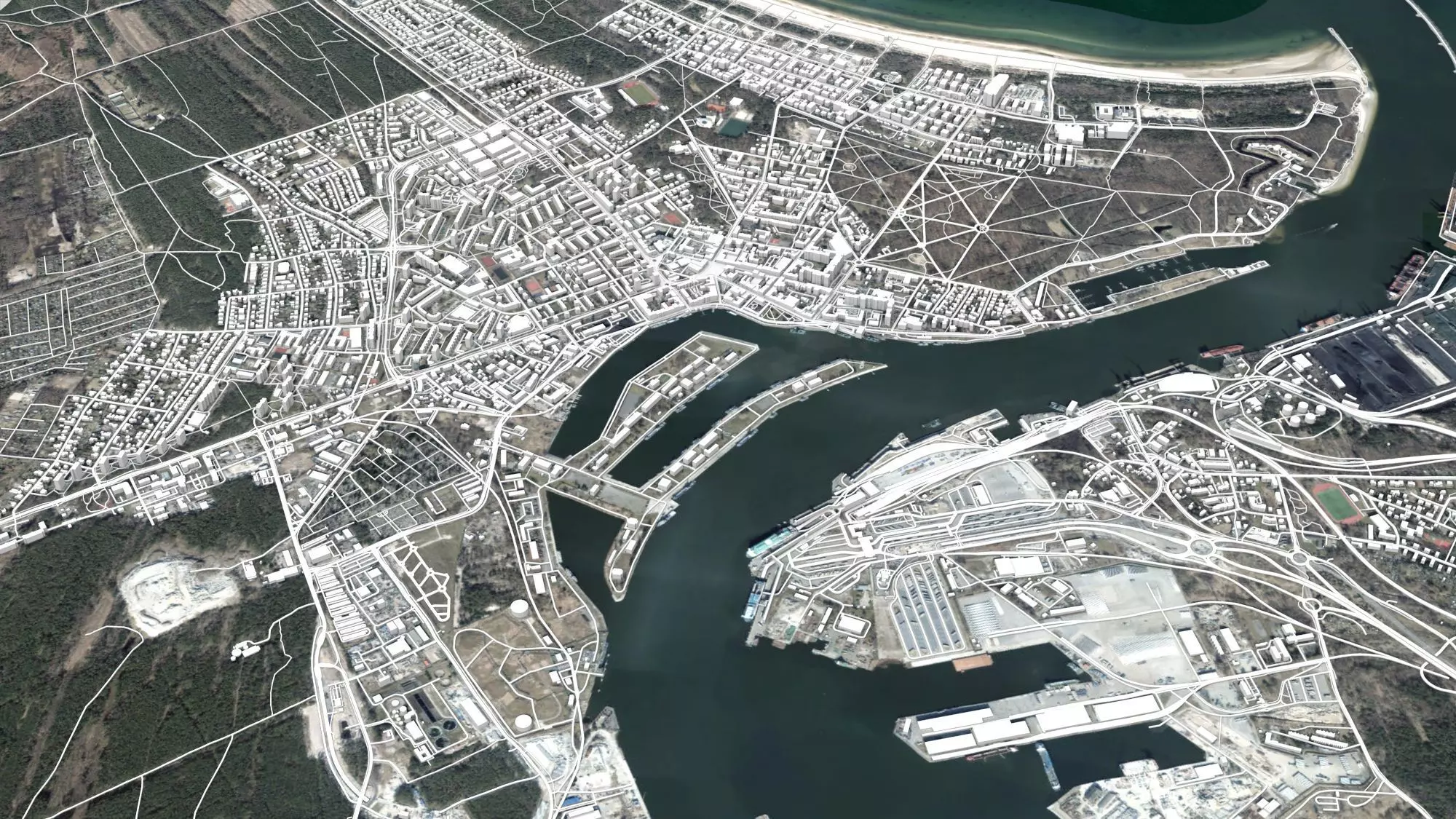 Cityscape Swinoujscie Poland 3D model_14