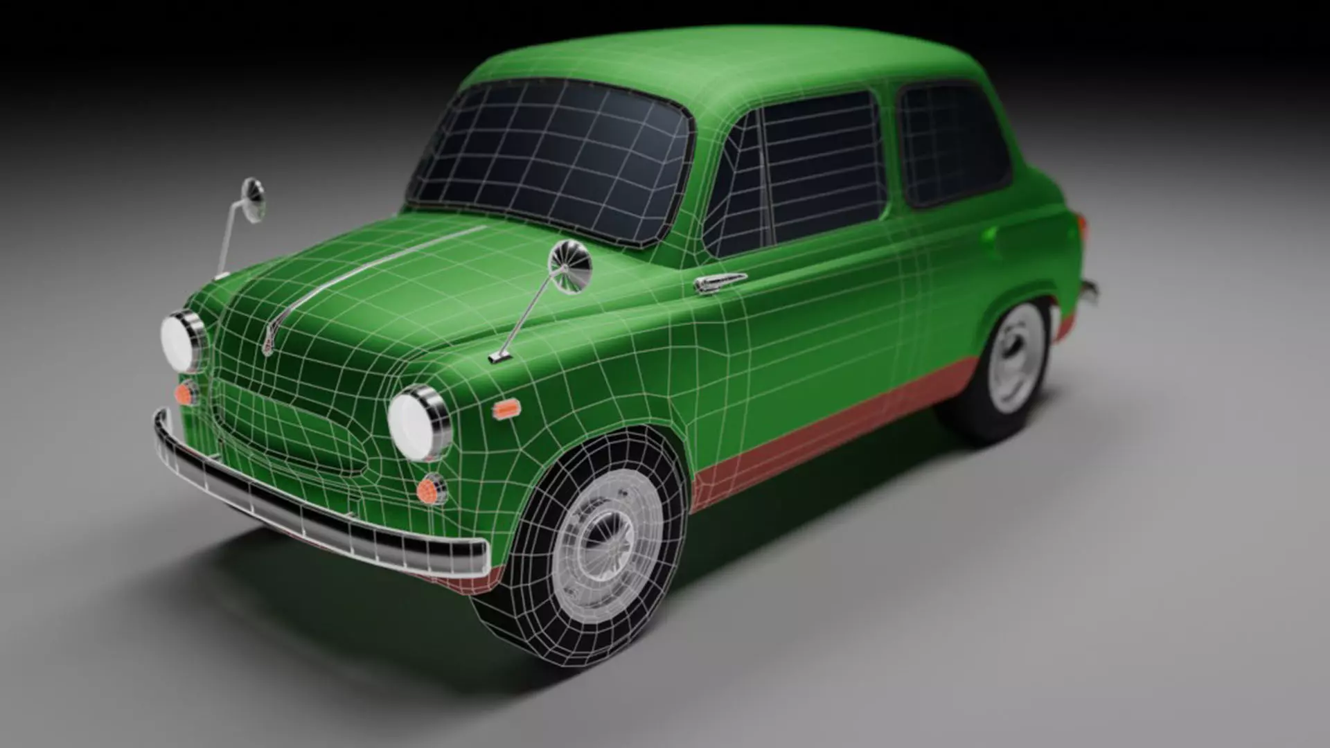 11 Lowpoly Cars Low-poly 3D model_21