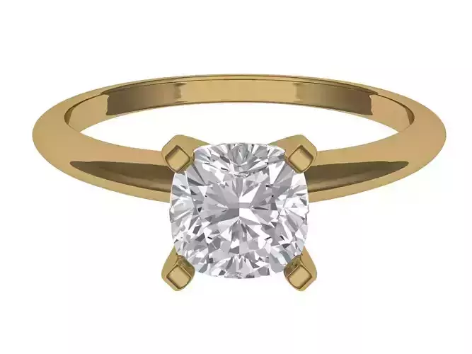 SQUARE CUSHION SOLITAIRE RING
