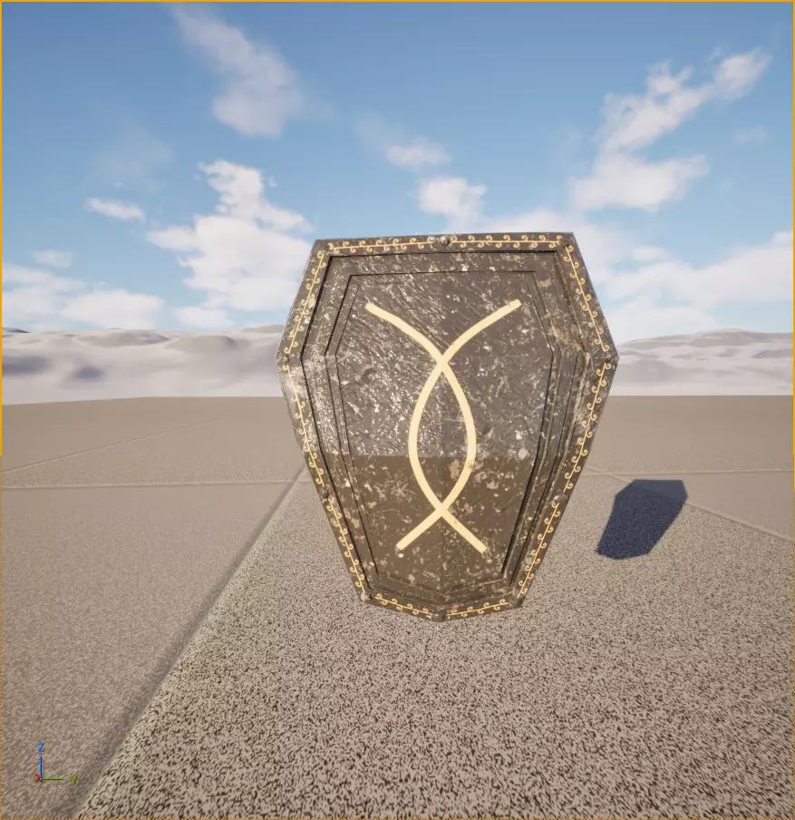 Low-Poly Medieval Shields and Weapons Pack Low-poly 3D model_2