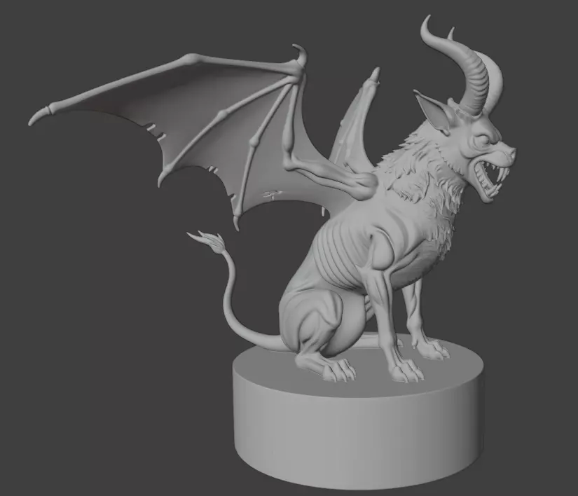 Halloween Demon Beast 3D Model for Print 3D print model_4