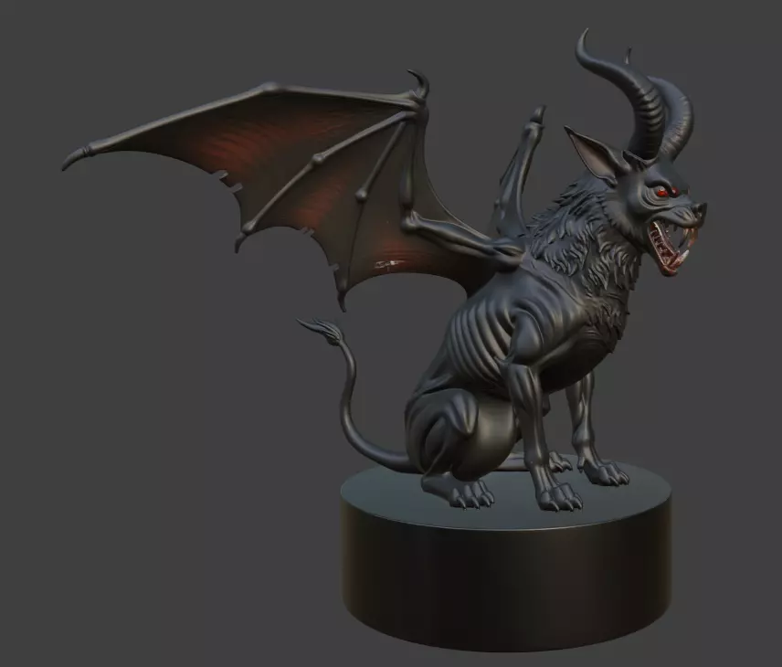 Halloween Demon Beast 3D Model for Print 3D print model_0