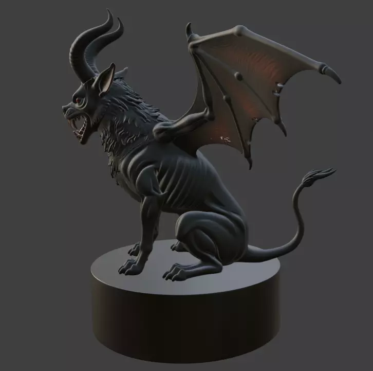 Halloween Demon Beast 3D Model for Print 3D print model_2