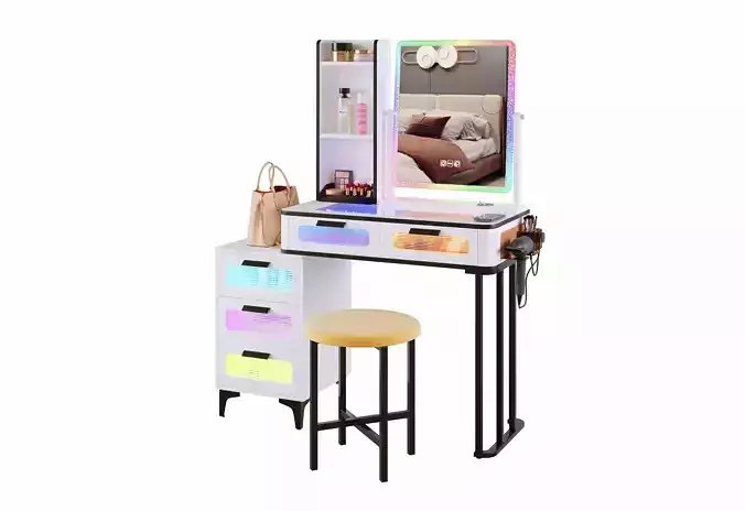 Makeup Dressing Vanity Table 3D model 4