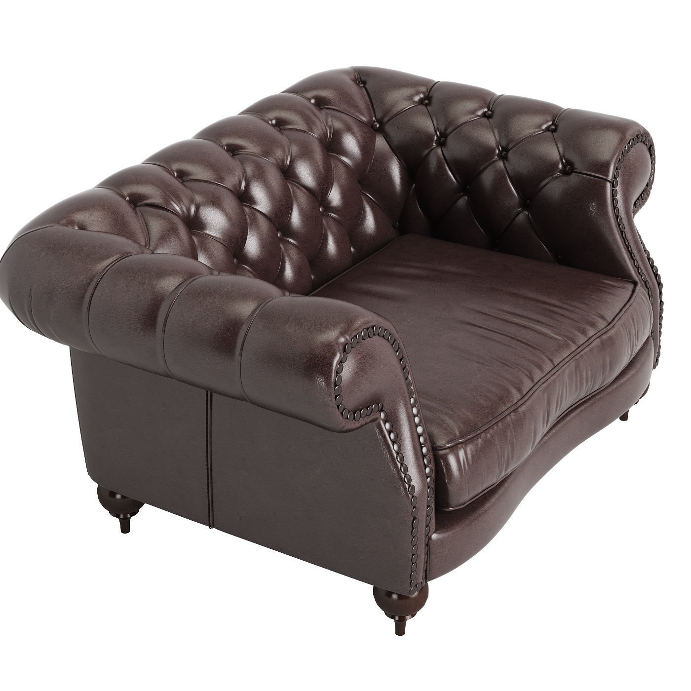 Baxter Diana Chester armchair 3D model_2