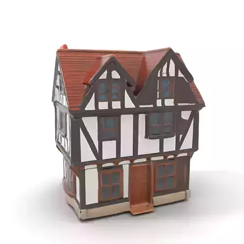 Charming Tudor House model pack Low-poly 3D model Charming Tudor House model pack Low-poly 3D model