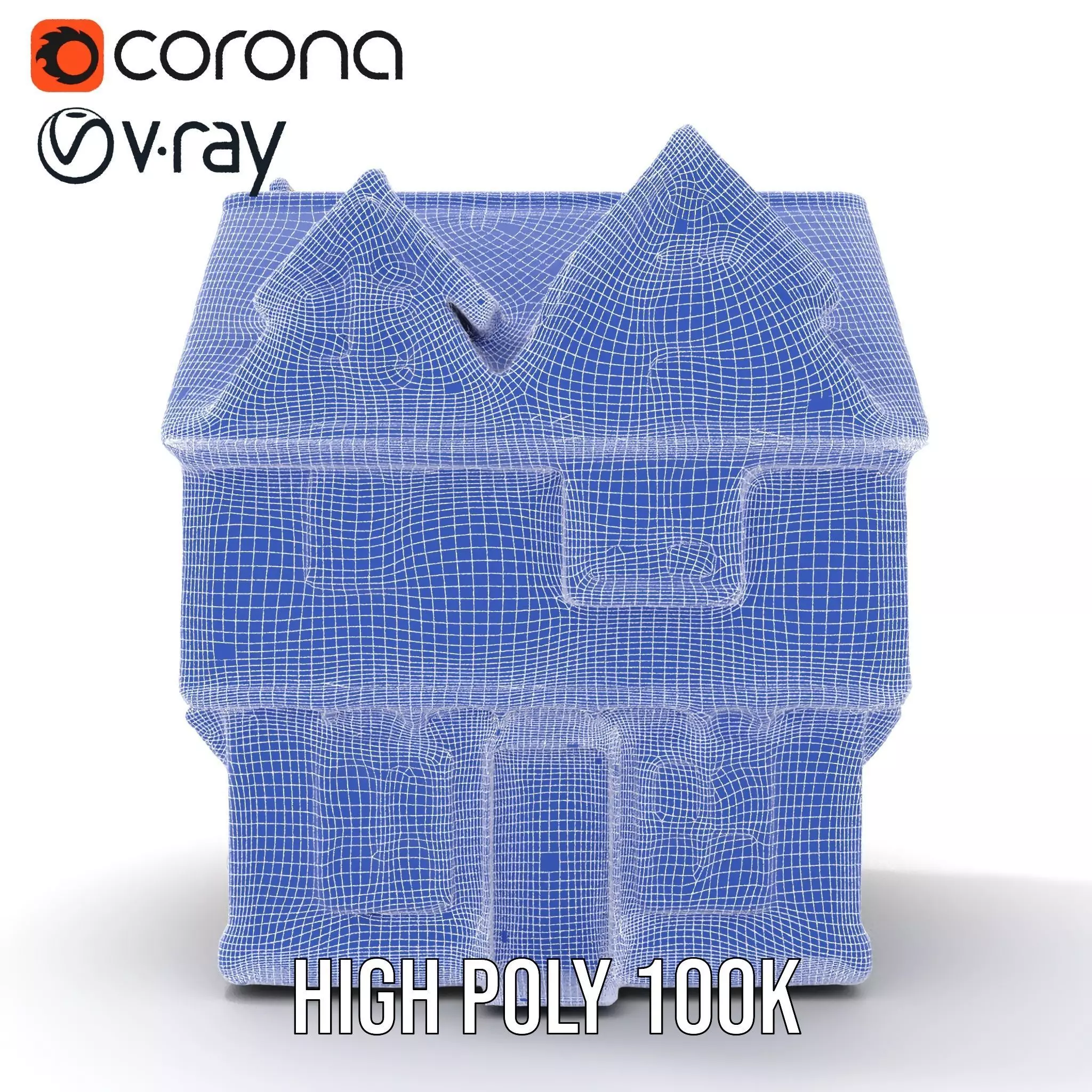Charming Tudor House model pack Low-poly 3D model_34
