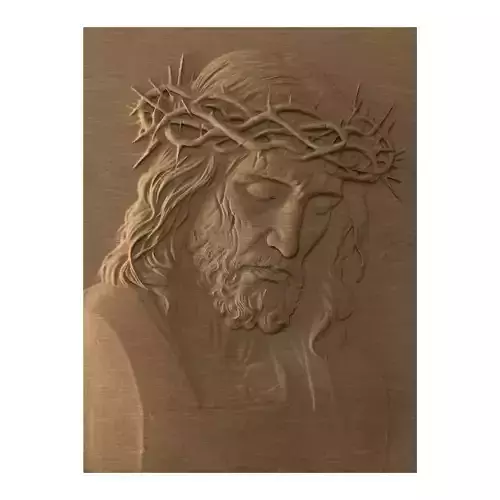 Jesus - STL file CNC woodcarving